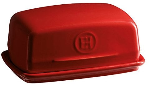 Emile Henry Eh340225 Beurrier Céramique Rouge Grand Cru 16,5 X 11,5 X 7,5 cm