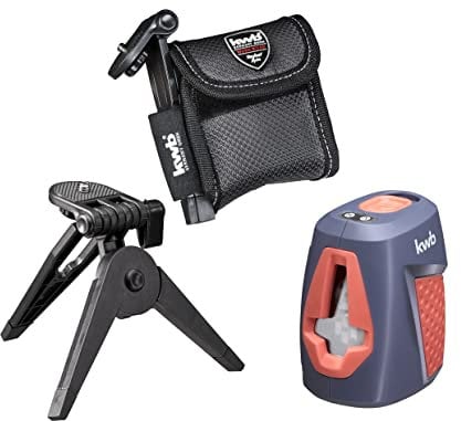 kwb Kreuzlinienlaser waagerechter/senkrechter Messwinkel 140°/170°, 635 nm Wellenlänge Messgenauigkeit 0,5 mm/m, Selbstnivellierend, Separat schaltbare Lager, mit Tasche, Stativ & Batterien