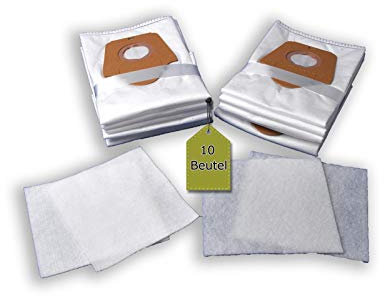 Sacs d'aspirateur pour Hanseatic GXL 1400 | 10 Sacs + 2 Micro Filtres + 2 filtres moteur – Puissance Filtre optimale – Top Qualité