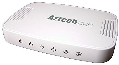 Aztech Desktop 500AV HomePlug AV 4-Port Ethernet Adapter