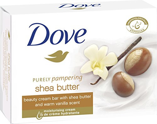 Jabón de barra de mantequilla de karité Dove. Pack de 6 uds. de 100 g.