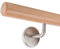 Handlauf Set Holz Buche 45mm rund inkl. 2 Edelstahlhalter zum Einschrauben_neu (110 cm)