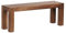 WOHNLING Esszimmer Sitzbank Massiv-Holz Sheesham 120 x 45 x 35 cm Design Holz-Bank Natur-Produkt Küchenbank Landhaus-Stil dunkel-braun Bank 3-Sitzer für innen ohne Rücken-Lehne Echt-Holz unbehandelt