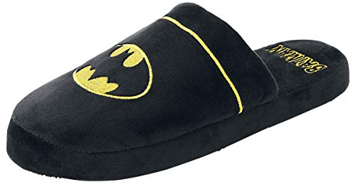 Groovy Uk Batman Hausschuhe, Schwarz/Gelb, 36/38 EU, Schwarz/Gelb