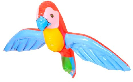 AUFBLASBAR PAPAGEI Party ZUBEHÖR Tropische Vogel Strand Dekoration ILOVEFANCYDRESS GRÖßE: FLÜGELSPANNWEITE 76CM - VON Oben BIS ZUM ENDSTÜCK ERHÄLTLICH IN MEHRERE - Pack of 1-6 - 12-24