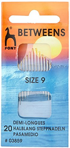Pony Gold Eye Sewing Needles: Betweens Size 9, Multi-Colour, 9