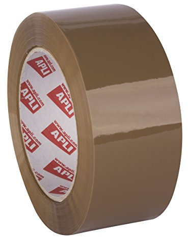 APLI 11695 Klebebandrollen, 48 mm x 132 m, 25 µm, Braun, 36 Rollen