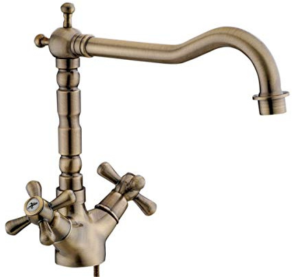 Lavabo mitigeur en laiton finition bronze pour la cuisine