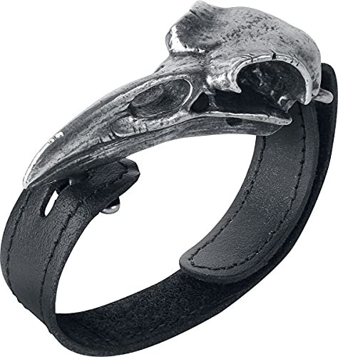 Alchemy Gothic Rabenschädel Unisex Lederarmband Standard