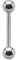 eeddoo Piercing Stab Barbell Silber Titan Gewinde: 6,5 mm Länge: 16 mm 10 mm