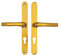 Polished Gold Upvc Door Handle 240mm Screw Fix 70mm PZ Sprung Repair Handle