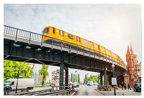 artboxONE Poster 30x20 cm Städte Berlin U-Bahn hochwertiger Design Kunstdruck - Bild Berlin Brücke Hauptstadt