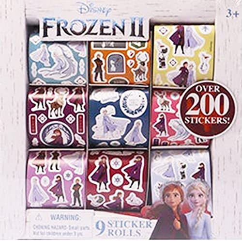Sortierte Frozen II Aufkleber Rollen für Tagebücher, Scrapbook, über 200 Aufkleber
