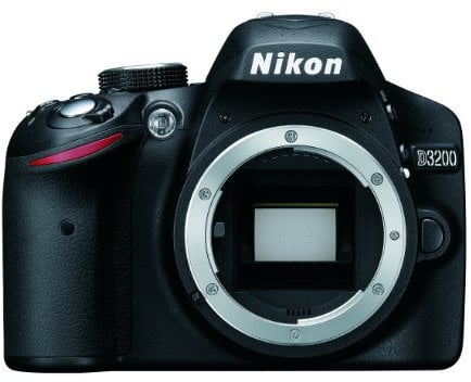 Nikon D3200 SLR-Digitalkamera (24 Megapixel, 7,4 cm (2,9 Zoll) Display, Live View, Full-HD) nur Gehäuse schwarz