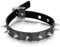JewelryWe Schmuck Leder Choker Halskette, Spike Nieten Spitzen Halsband Kragen Kette für Herren und Damen, Schwarz