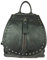 G&T 1792 Damen Rucksack Leder Optik und Nieten schwarz 30x28x12cm