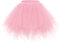 bridesmay Damen Tüll Rock Petticoat Unterrock Kurz Ballett Tutu 50er Rockabilly Tütü Mini Rock Karneval Kostüm Crinoline Rosa Light Coral S