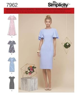 Simplicity Pattern 8292 R5 (14-16-18-20-22) Misses' Dresses, Paper, White, 22 x 15 x 1 cm US8292R5