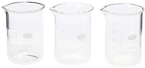 Glass Measuring Beakers 80ml - Set of 6 | Low Form Beakers, Measuring Cups, Borosiliate Beakers