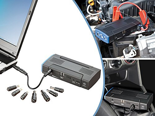 revolt Powerbank Auto: Notebook-Powerbank mit Kfz-Starthilfe & 2X USB, 12.000 mAh / 400 A (Powerbank Zigarettenanzünder, Kfz Starter, Akku Bank für Laptop und Pkw)