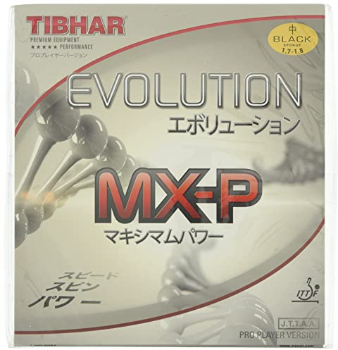 Tibhar Evolution MX-P Table Tennis Rubber (Black, 1.7-1.8)