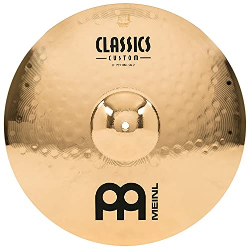 Meinl Cymbals Classics Custom Brilliant Plato Powerful Crash de 18 pulgadas (45,72cm) Platillos de Batería - Bronce B12, Acabado Brillante (CC18PC-B)