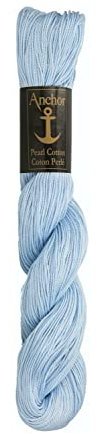 Anchor 4301005-00128 Stickgarne, 100% Baumwolle, sky, Stärke 5, 198m, 57 Gramm