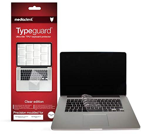 MediaDevil Ultra-Thin Keyboard Cover for MacBook Pro (13 & 15 - 2012-2015 *RETINA DISPLAY*) (USA Key Layout) - Typeguard Clear Edition
