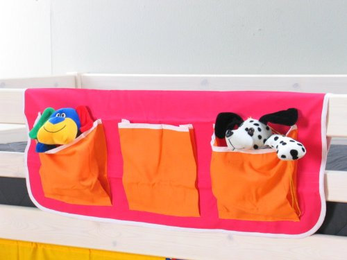 Unbekannt Thuka Stofftasche Hängetasche Organizer Aufbewahrung für Kinderbett Hochbett Bett pink