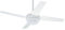 Hunter Ventilator Sonic für die Deckenmontage, Metall-Deckenventilator für den Innenbereich mit Beleuchtung und Fernbedienung, 132 cm Flügel, Weiß, optimal für den Sommer und Winter, Modell 50666