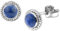 Nenalina Ohrstecker 925 Silber Damen Ohrringe rund mit Geburtsstein Lapislazuli blau für Frauen und Mädchen