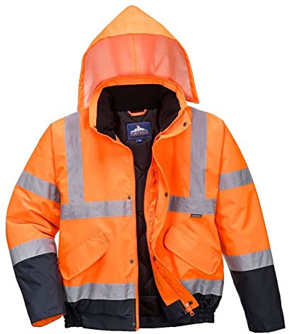 Portwest Blouson de Travail haute visibilité - NORME EN 20471 - - M, Orange