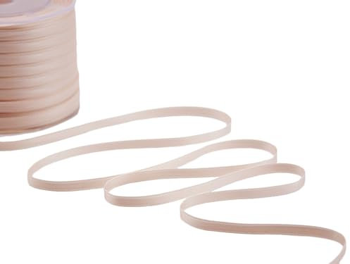 Furlanis - Nastro Doppio Raso, Tessuto Italiano - Rosa Cipria, 6 mm x 100 m