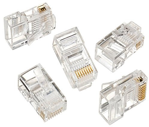 Maclean 100x RJ45 8P8C Modular End Plug Connector for Ethernet Network Cables