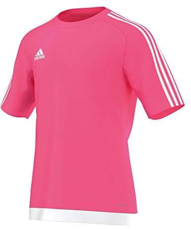 adidas Estro 15, T-Shirt Uomo, Multicolore (Rosa Solar/Blanco), XL