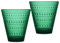 Iittala Kastehelmi 2 Trinkgläser, Glas, Emerald, 9 x 9 x 9.5 cm