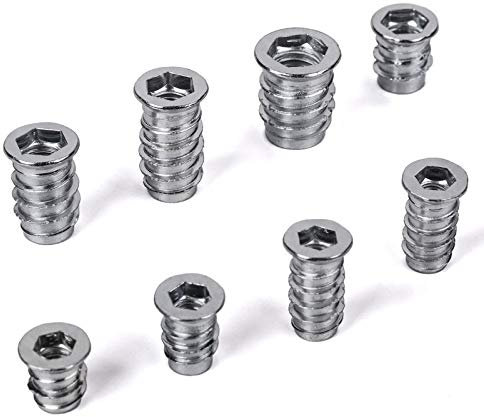 100 x SO-TECH PROFI Einschraubmuffen Eindrehmuffe mit Abdeckrand M8 x 24 mm Einschraubmutter aus verzinktem Stahl mit Innensechskant