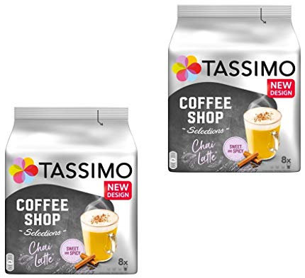 Lot de 2 boites Tassimo Chai Latte T-Discs (16 capsules en tout) chai the latte …