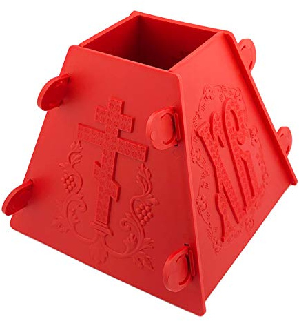 Alexandria Int röd rysk Pascha Paskha påsk Xb ostform i plast 15 cm bredd