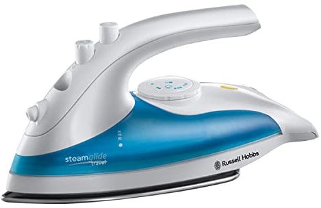 Russell Hobbs Dual Voltage Steam Glide Travel Iron, 80ml Water Tank, Stainless Steel Soleplate, Water Spray, Variable Temp & Steam, 1.5m cord, 830W, 22470