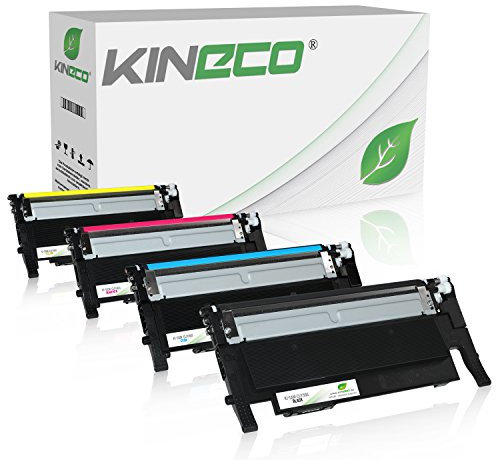 Kineco 4 Toner kompatibel mit Samsung CLT-P406C für Samsung CLP-360 CLP-365 CLX-3305FN CLX-3305FW CLX-3305W Xpress C460W C460FW C410W C467W