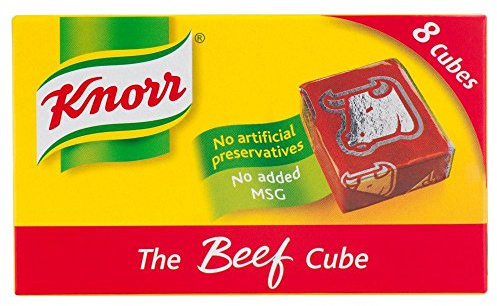 Knorr - Bouillon de boeuf - 8 cubes - lot de 4 boîtes de 80 g