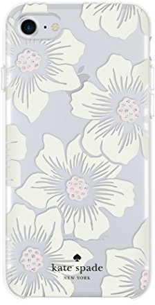 kate spade New York hard case for Apple iPhone 7 Plus, gold/multi, transparent high-gloss design, golden logo