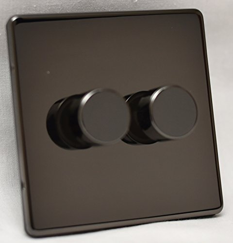 BLACK NICKEL 2 GANG 2 WAY 500 WATT DIMMER SWITCH C356BNB