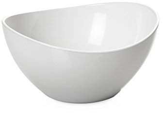 omada Design Salatschüssel für Pasta und Salat, Schale aus zweifarbigem beständigem Kunststoff, Made in Italy, Trendy Linie, 14cm Durchmesser, 0,5lt Kapazität, geeignet für den Geschirrspüler, Weiße