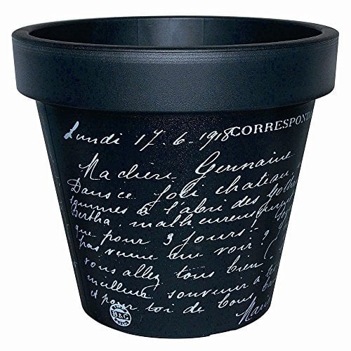Geli Pflanztopf, E und K 40 cm r, old letter dark, 40 x 40 x 35 cm, 31104053