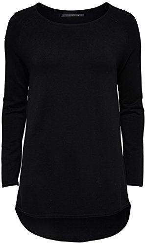 ONLY Mila Lacy L/S Long Pullover Knt T-Shirt Donna, Nero (Black), 42