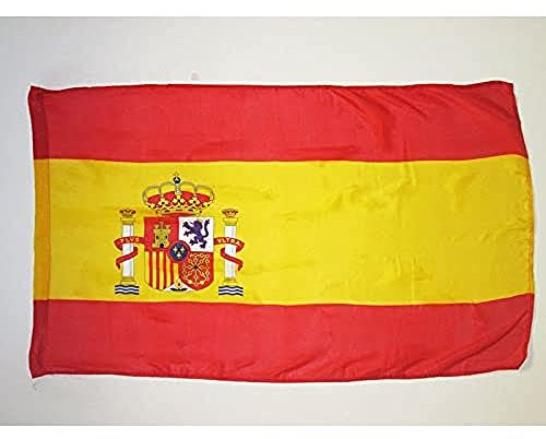 AZ FLAG - Drapeau Espagne - 150x90 cm - Polyester léger - Drapeau Espagnol Avec Fourreau et Cordelettes - 80g
