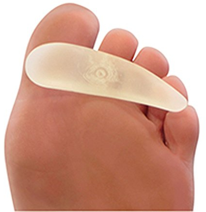 Gel Toe Crest with Reinforced Toe Loop Toe Pads Relief from Pressure or Pain of the Toes, Claw, Mallet or Hammer Toe, Corrector and Straightener Latex Free and Hypoallergenic Large Left Foot Pk of 3