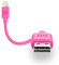 tizi flip – Lightning Ladekabel mit doppeltseitigem USB-Flip Stecker (10cm, pink), Apple Mfi Zertifiziert, Daten- und Ladekabel mit reversiblem Stecker.
